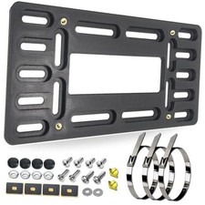 Front License Plate Bracket Holder - Universal Front Mounting Kit, Plastic 1