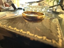 Antique Victorian 22ct Gold Wedding Ring Band London 1886 Size N½