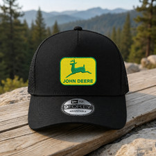 John Deere Style Embroidered Logo Trucker Hat Adjustable Unisex Fit