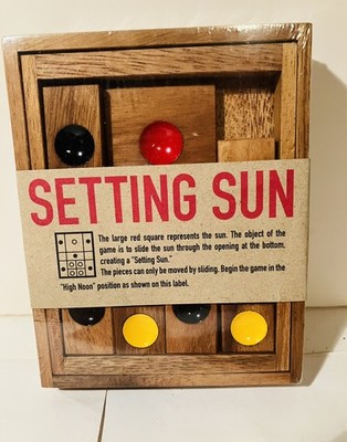 Setting Sun Game Wood Pieces Complete Game With Instructions Handmade Sealed