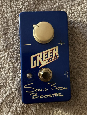 Greer Amps Sonic Boom Booster Analog Booster Pedal for Electric Guitar, Blue
