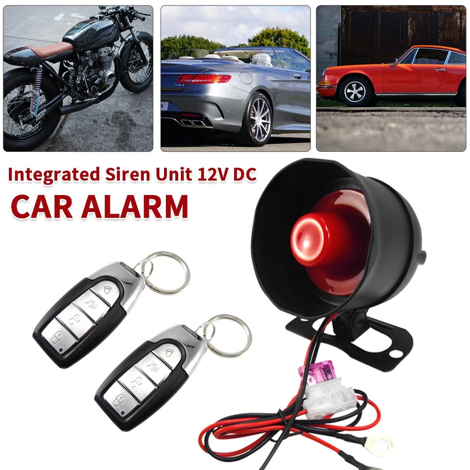 Universal Car Alarm Security System Anti-Theft Burglar with 2 Remote Control - Image 3 of 4