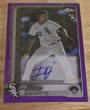 Jairo Iriarte 2025 Topps Chrome Purple Refractor RC Auto /250 #RA-JI Chicago