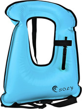 Inflatable Snorkel Vest Adult, Snorkeling Vest Adjustable Light Snorkeling Jacke