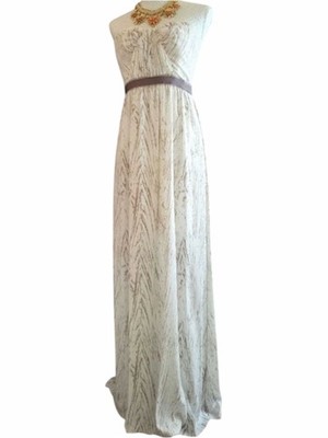 BCBGMaxAzria Formal Gown Prom Evening  Event Gala Strapless Flowy Chiffon
