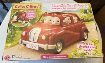 CALICO CRITTERS CHERRY CRUISER CC2761 FAMILY VEHICLE TIRES, STEERING WHEEL TURNS