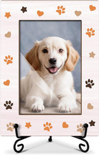 Pet Picture Frame Paw Print Photo Frame, Birthday Gifts Dog Lover Gifts for Pet