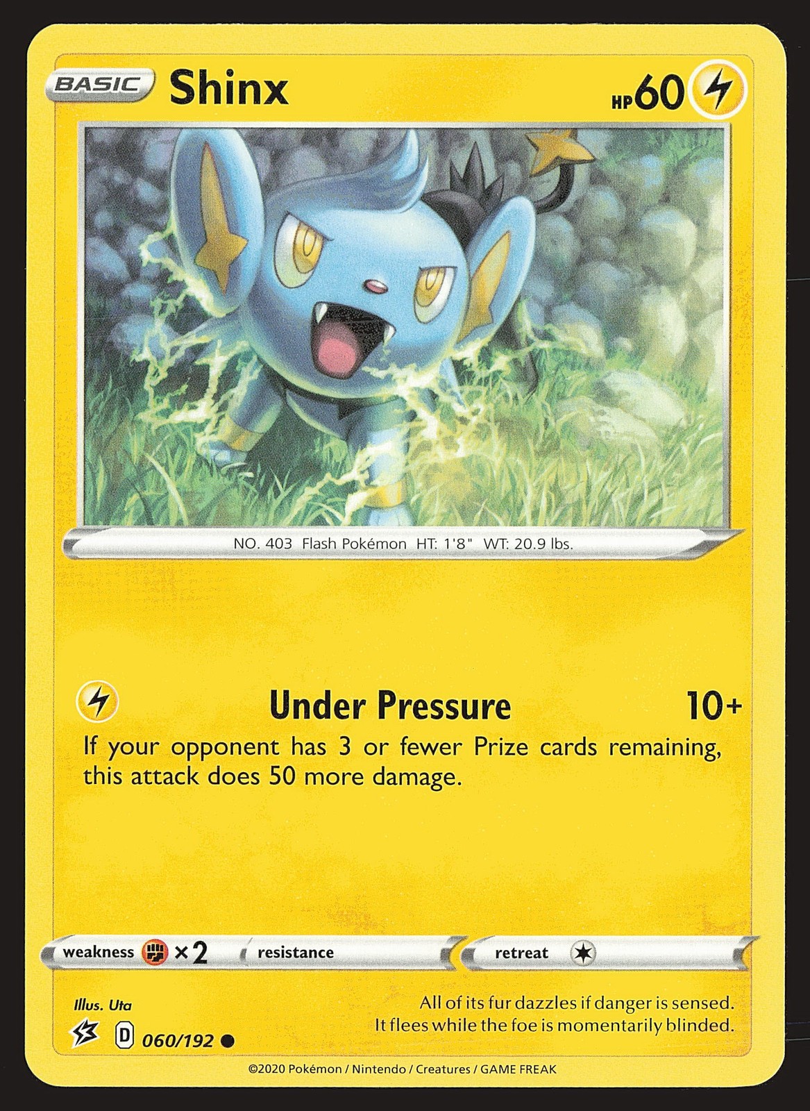 SWSH02: Rebel Clash Shinx #060/192 Common Pokemon Card