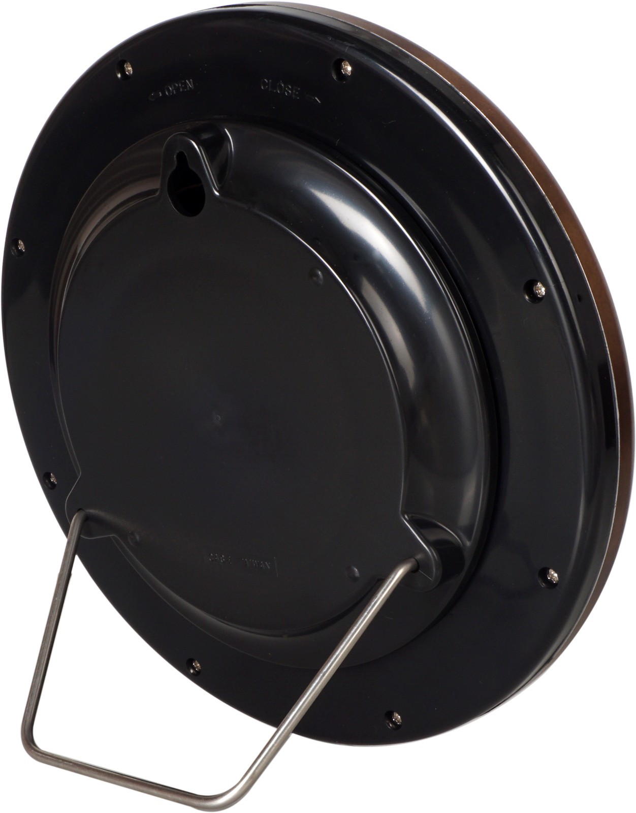 JUSTIME Water Resistant 8.5" Retro Bronze Metal Frame Wall Clock Quiet Sweep