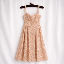 Post Meridiem Gold Sequin Corset Midi  | Champagne Evening Party Dress| Fits L