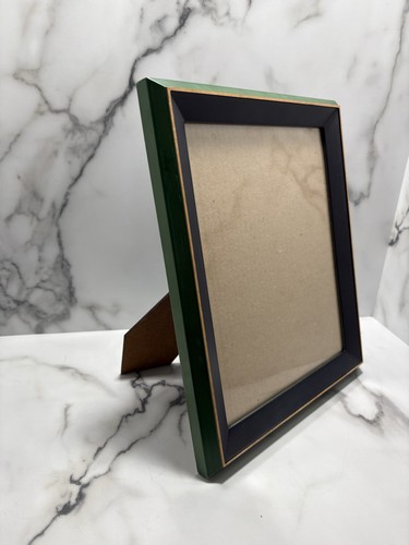 Vintage Wooden Picture Frame Green & Dark Blue Tone , Holds 8 X 10” - Picture 3 of 10