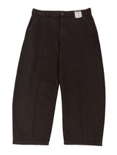 M&S Women's Jeans Size 14 Short Bitter Chocolate Barrel Leg Pockets New