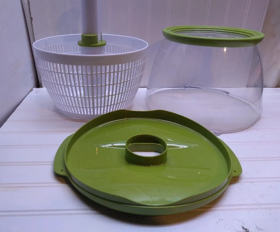 KitchenAid BPA Free Salad & Fruit Spinner 7Qt Food Prep Server Store 11 x 7" - Imagem 2 de 4