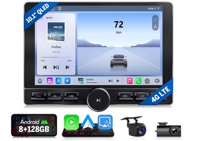 Android 13 8+128GB Autoradio 2DIN Android Auto CarPlay 10,1'' QLED Touchscreen 4G