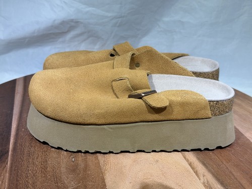 Birkenstock Platform Boston Suede Soft Footbed Shoes Clog Ugg 37 Women’s 6 - Picture 2 of 7