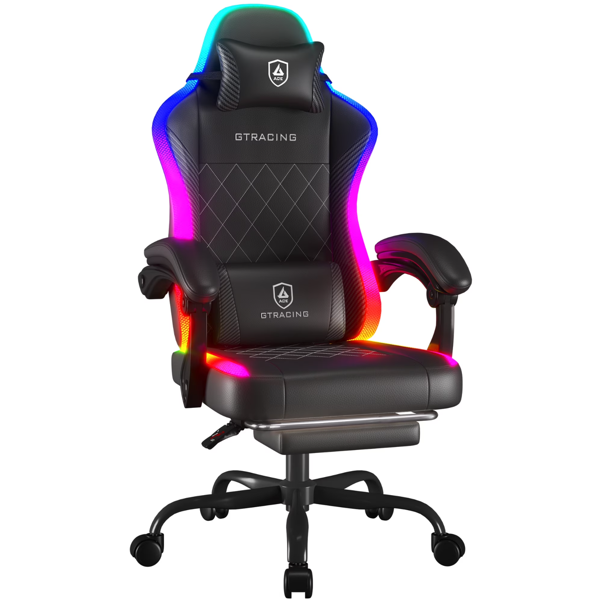 GTRACING RGB Ergonomic Gaming Chair with Massage, LED Lights 