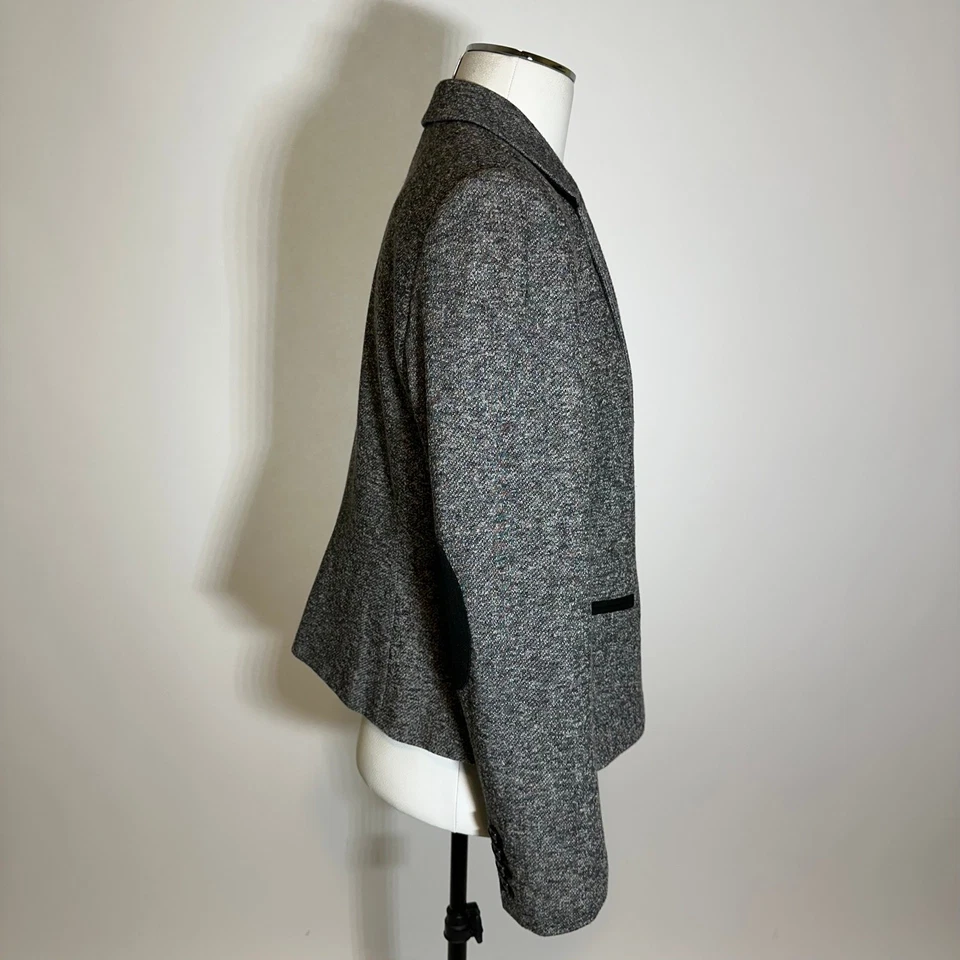 NUEVO CON ETIQUETAS Tommy Hilfiger Gris Blazer Traje Chaqueta Carrera Mujer Talla 12 Parches en el Codo Foto 2 de 4