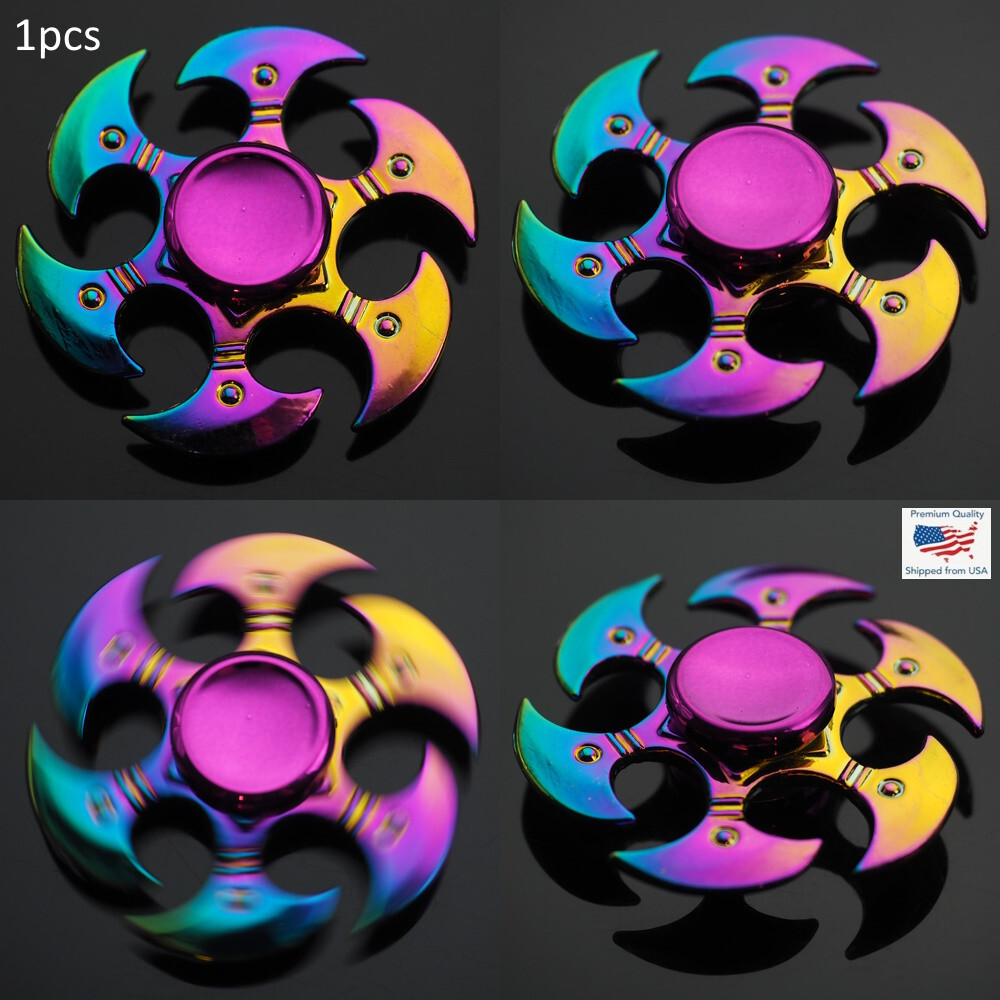 6 Arm Star Spiral - Hand Fidget SIGN Spinner EDC Neon