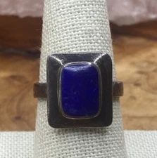 Vintage BOMA Sterling Silver And Lapis Ring Size 8