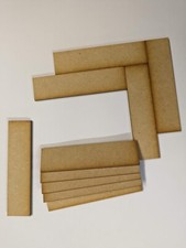 Holzsockel 3mm stark MDF Lasercut Wargame 100mm x25mm Holzsockel Verzierungen