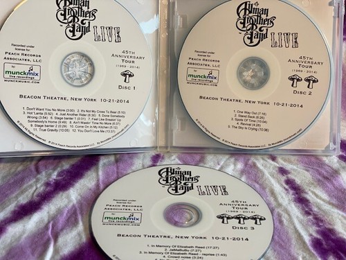 Allman Brothers Band Live 10-21-14 Beacon Theater New York 3 CD - Picture 3 of 4