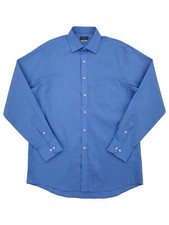 Van Heusen Mens French Blue Flex Collar Long Sleeve Button-Up Shirt
