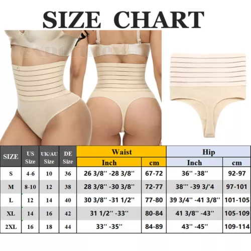 Women's Compression Shapewear Panties High Waist Thong Tummy Control Body Shaper - Picture 16 of 35