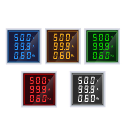 Mini Digital Voltmeter Ammeter 22mm AC 60-500V 0-100A 20-75Hz Amp Volt Meter LED