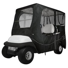 Golf Cart Enclosure 2 Pass. Person Fairway Dlx. Fits Roof Dim. up to 68" L BLACK