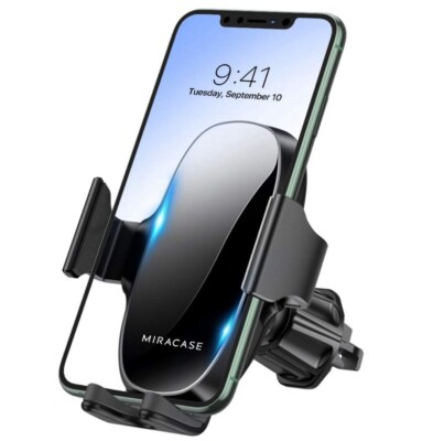 Miracase Phone Holders for Your Car with Newest Metal Hook Clip, Air Vent Cell P