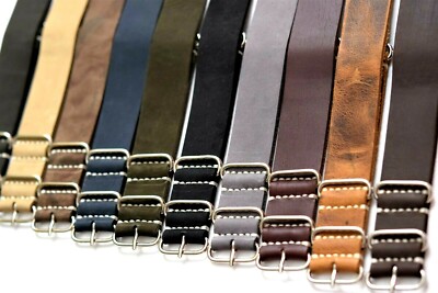 Zulu watch  strap Leder Armband Uhrenarmbänder fits Omega Band 18/20/22/24/26mm 