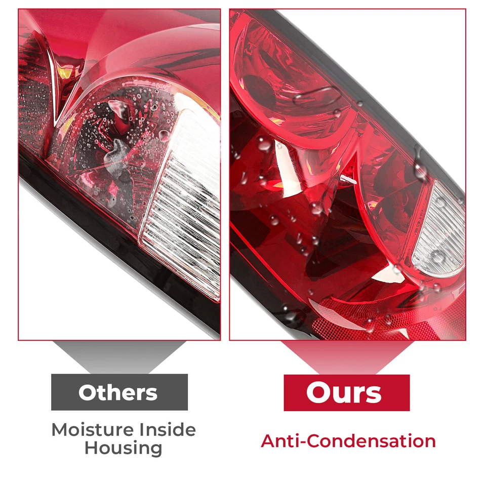 Luces traseras de freno rojas para Chevy Silverado 1500 2500 3500HD 2003-2006 con bombillas DOT Foto 4 de 4