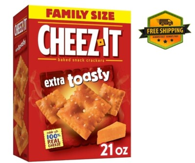 Cheez-It Extra Toasty Cheese Crackers, Baked Snack, 21 oz