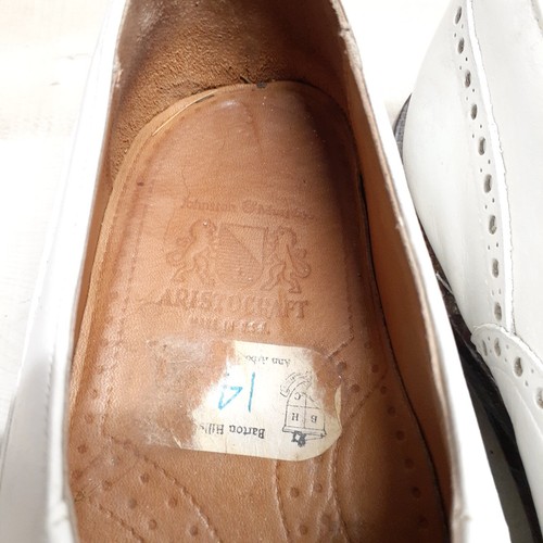 Johnston Murphy Aristocraft Wingtip Leather Sole White Golf Shoes Mens 9.5 D/B - Picture 8 of 23