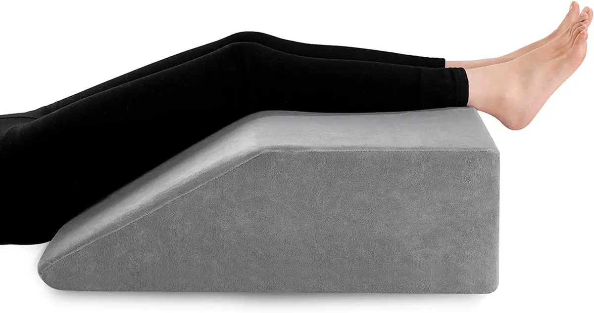 Leg Elevation Pillow with Cooling Gel Memory Foam Top, Wedge
