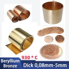Beryllium C17200 Bronze Platte, Streifen, Kupferfolie, Industrie Dick 0,08mm-5mm