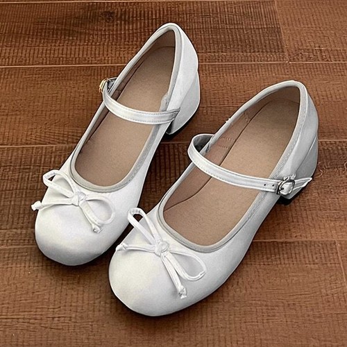 Fashion Shallow Round Toe Mid Heel Shoes Ladies Elegant Single Pumps Shoes - Picture 26 of 26