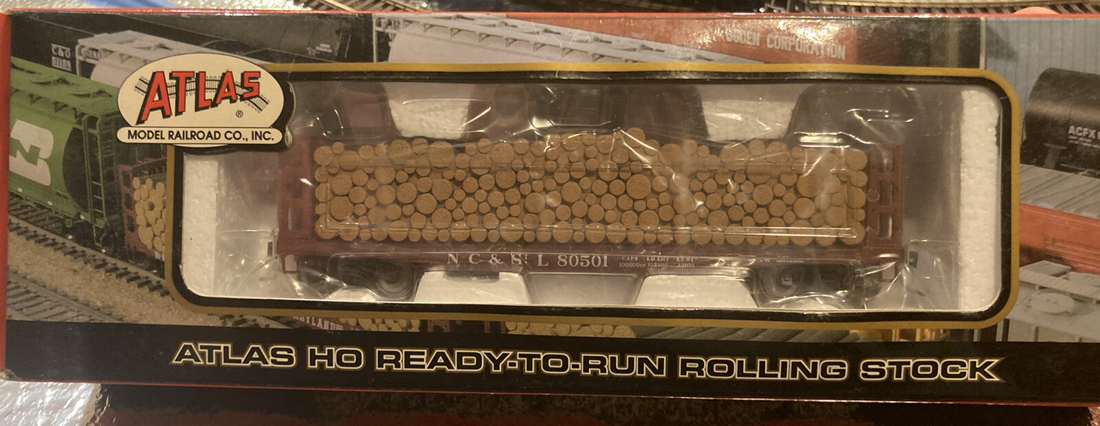 Atlas HO Scale Pulpwood Flat Car NCSL 80501 eBay