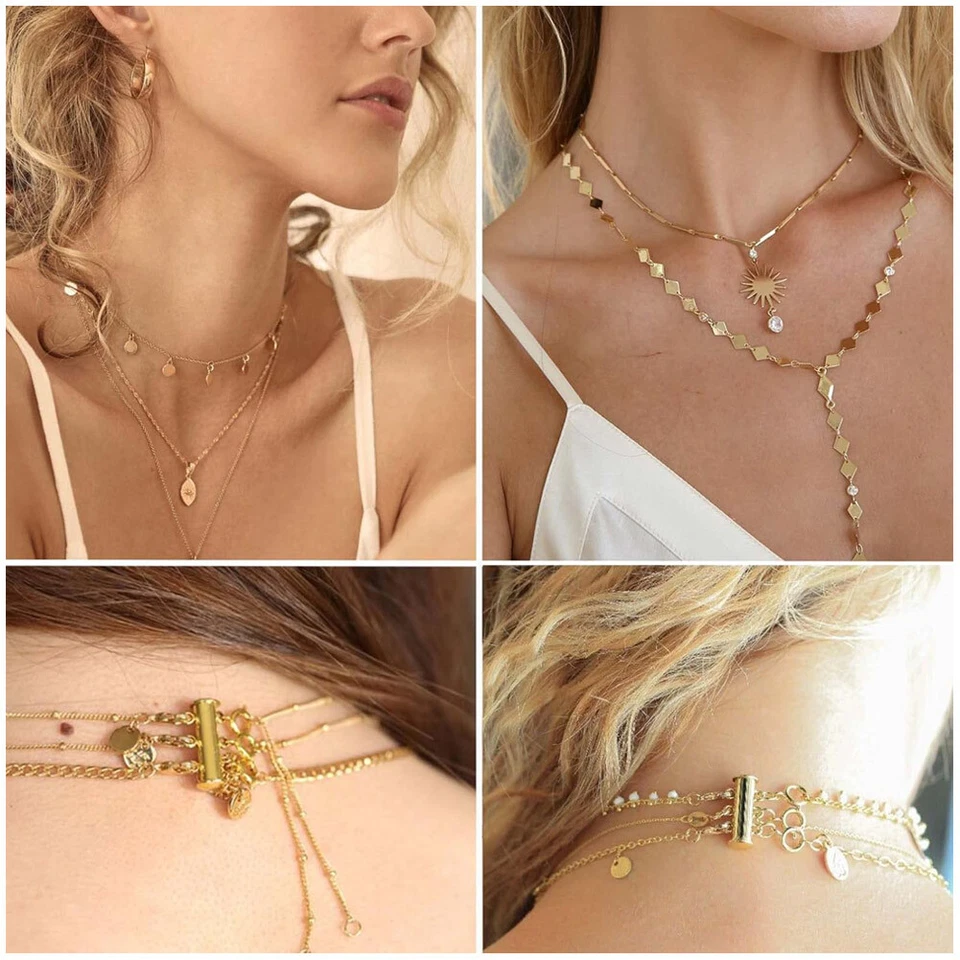 4PCS Multi Strand Necklace Detangler Untangling Layered Necklace Clasp Spacer - image 4 of 4