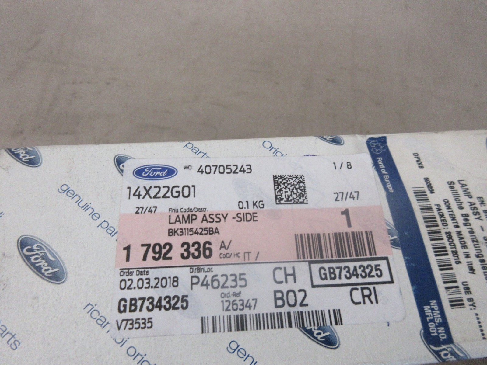 Genuine Ford Transit MK 7 Side Marker Light Assembly 1792336 (Fits