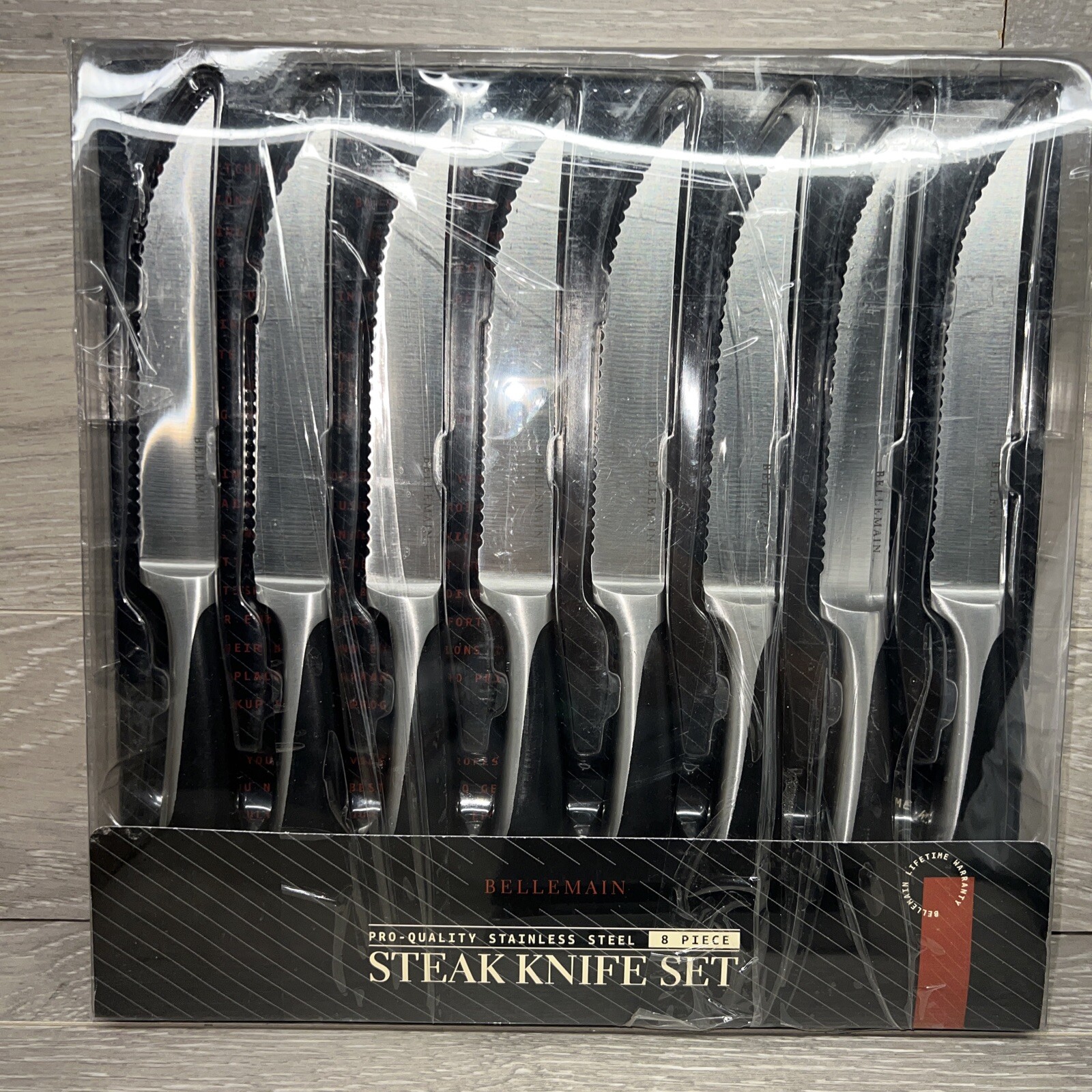 Bellemain Serrated Steak Knife Set Stainless Steel Kitchen Knife Set
