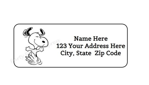 30 HAPPY DANCE PERSONALIZED RETURN ADDRESS LABELS 1 in X 2.625 in