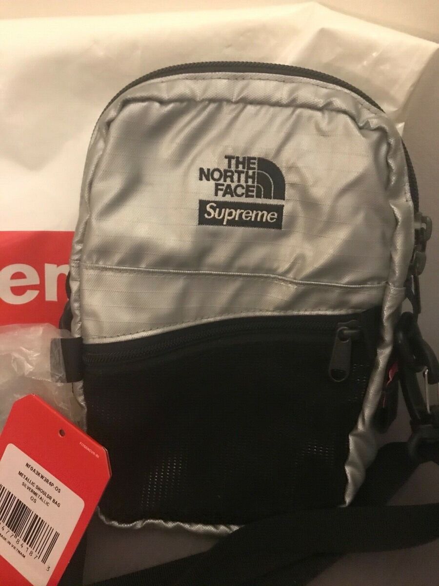 Used Supreme x The North Face Shoulder Bag in Metallic Used Supreme x The North Face Shoulder Bag in Metallic