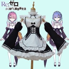 Disfraz de criada para mujer RE: 0 talla grande Rem conjunto de disfraces vestido escenario de rendimiento