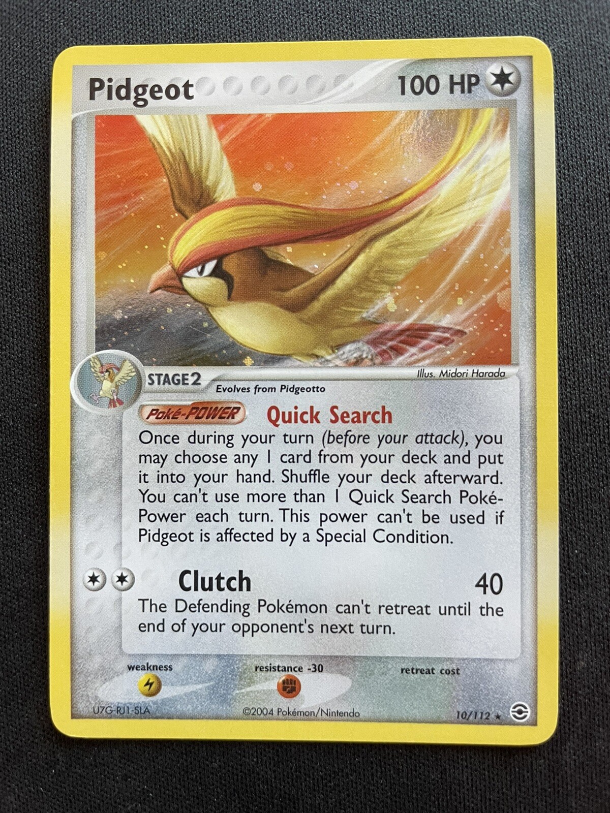 Pokémon TCG Pidgeot EX FireRed & LeafGreen 10/112 Holo Rare NM