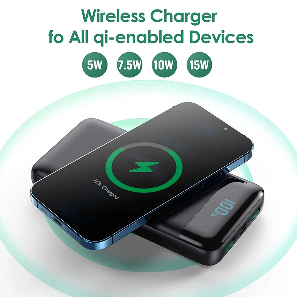 Power Bank Ricarica Rapida Wireless Airpods Pro Galaxy S20 S10 S9 + S8 Note 9 Power Bank Ricarica Rapida Wireless Airpods Pro Galaxy S20 S10 S9 + S8 Note 9
