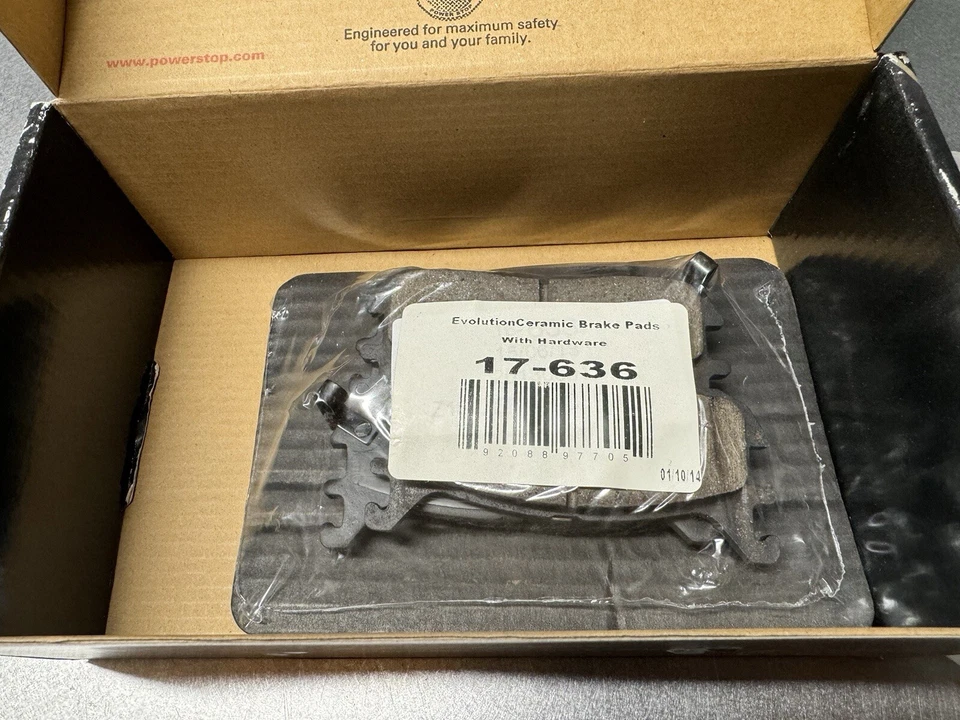 🔥 Pastillas de freno traseras de cerámica PowerStop 17-636 para FORD ESCORT►MAZDA MIATA►PROTEGE Foto 3 de 4