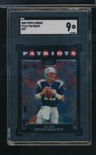  2008 Topps Chrome Tom Brady #TC163 SGC 9 mint NFL MVP swsw6