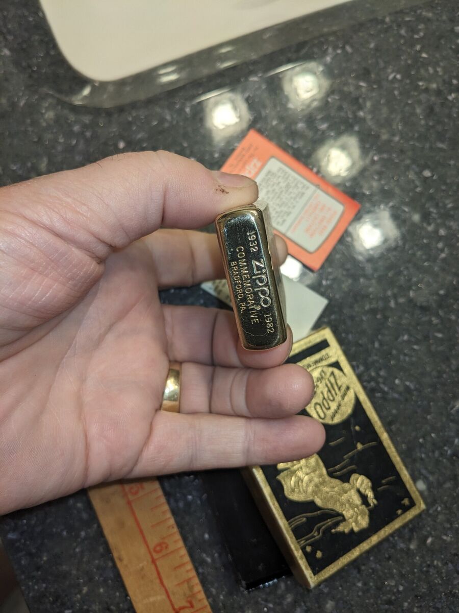 VINTAGE ZIPPO 1932-1982 COMMEMORATIVE SOLID BRASS LIGHTER VINTAGE ZIPPO 1932-1982 COMMEMORATIVE SOLID BRASS LIGHTER
