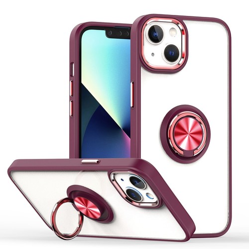 For Apple iPhone 11 Transparent Shockproof Hybrid Chromed Ring Stand Case Cover - Picture 7 of 25